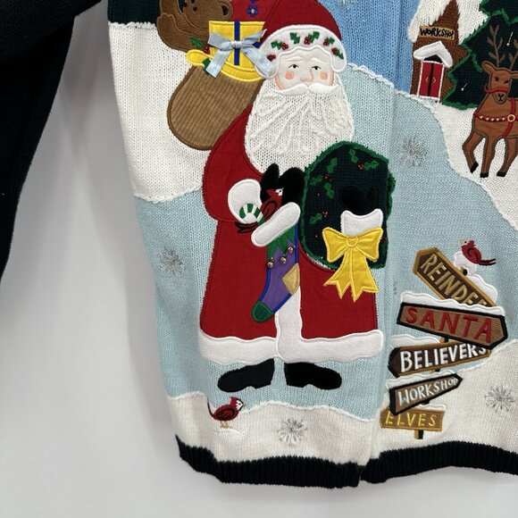QUACKER FACTORY ugly christmas sweater SMALL - Picture 4 of 9